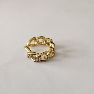 925 sterling silver gold Plated ring